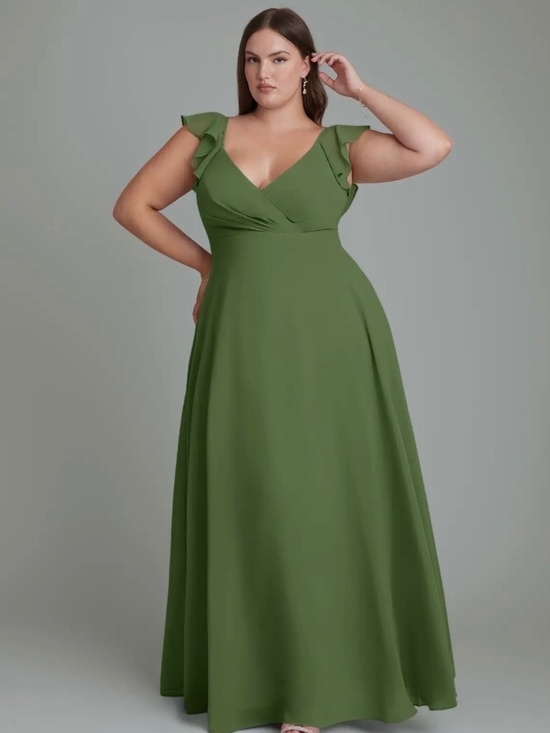 Azazie Dresses & Skirts - NWT Azazie A18 Leilani Bridesmaid Dress- Olive